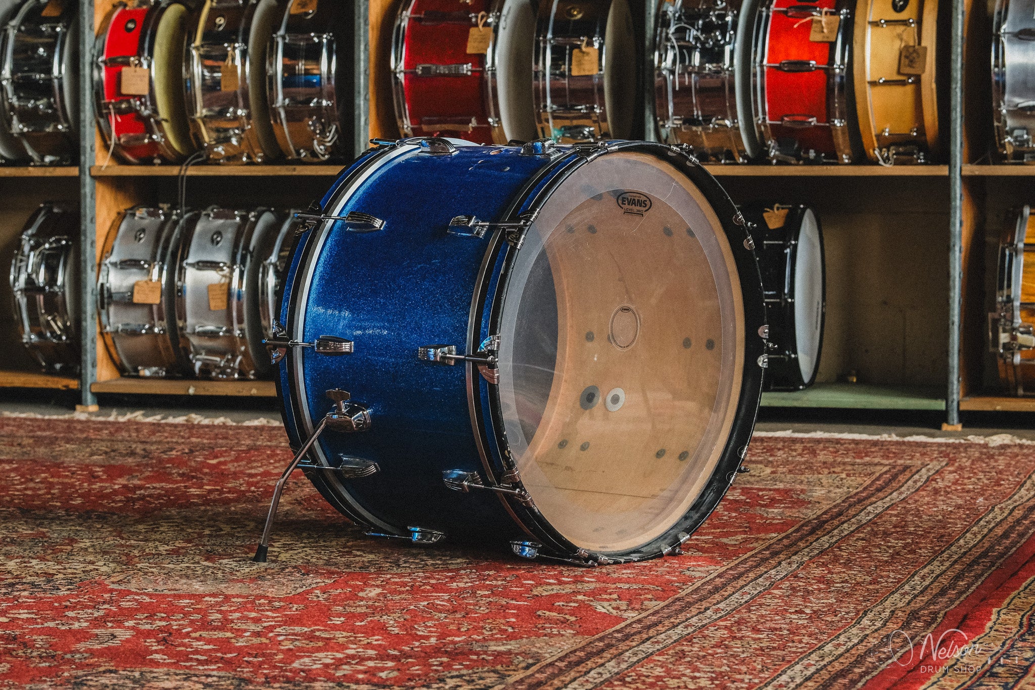 1960s Ludwig Pre-Serial Super Classic in Blue Sparkle - 14x22, 9x13, 16x16