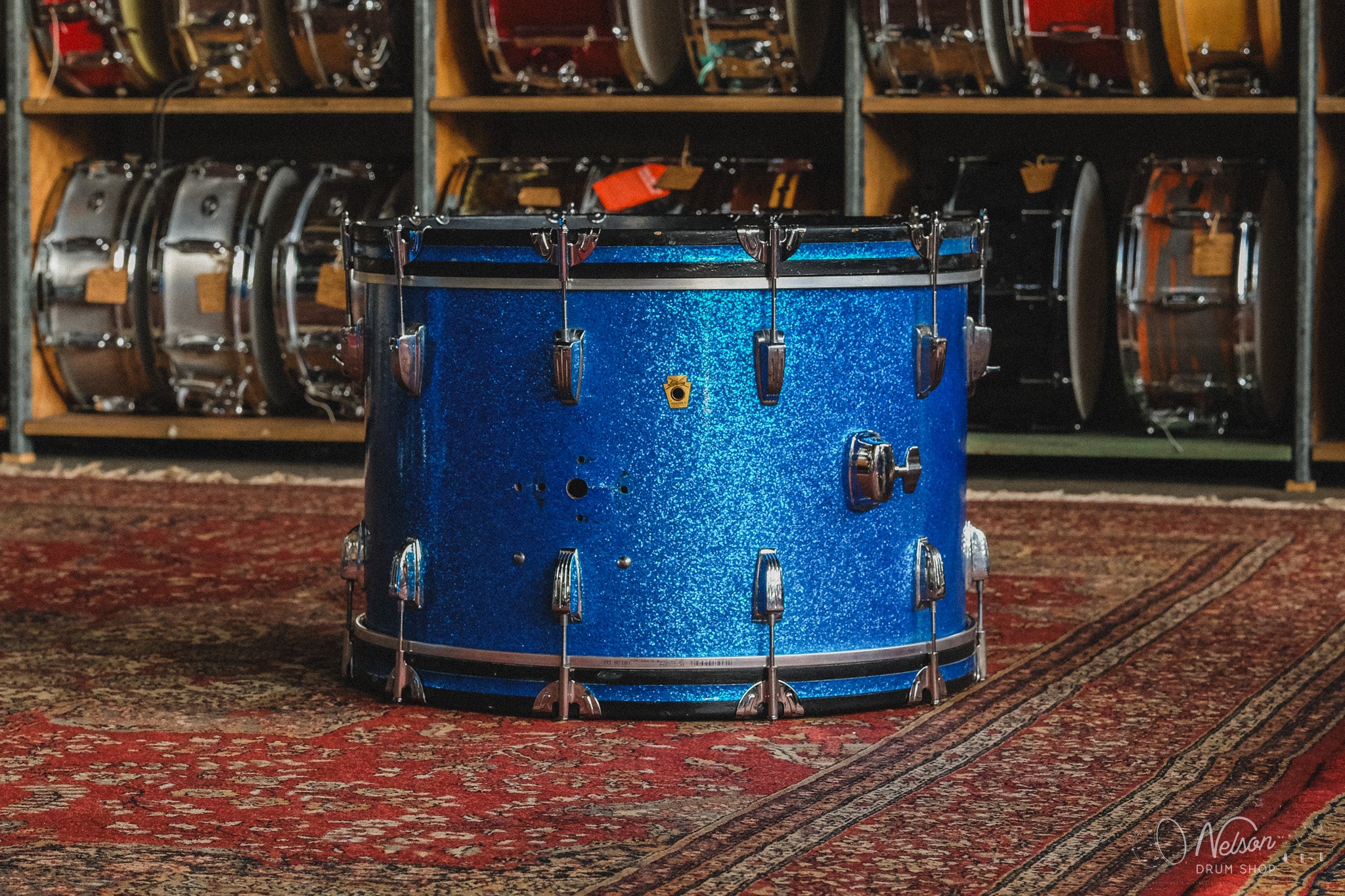 1960s Ludwig Pre-Serial Super Classic in Blue Sparkle - 14x22, 9x13, 1 –  Nelson Drum Shop