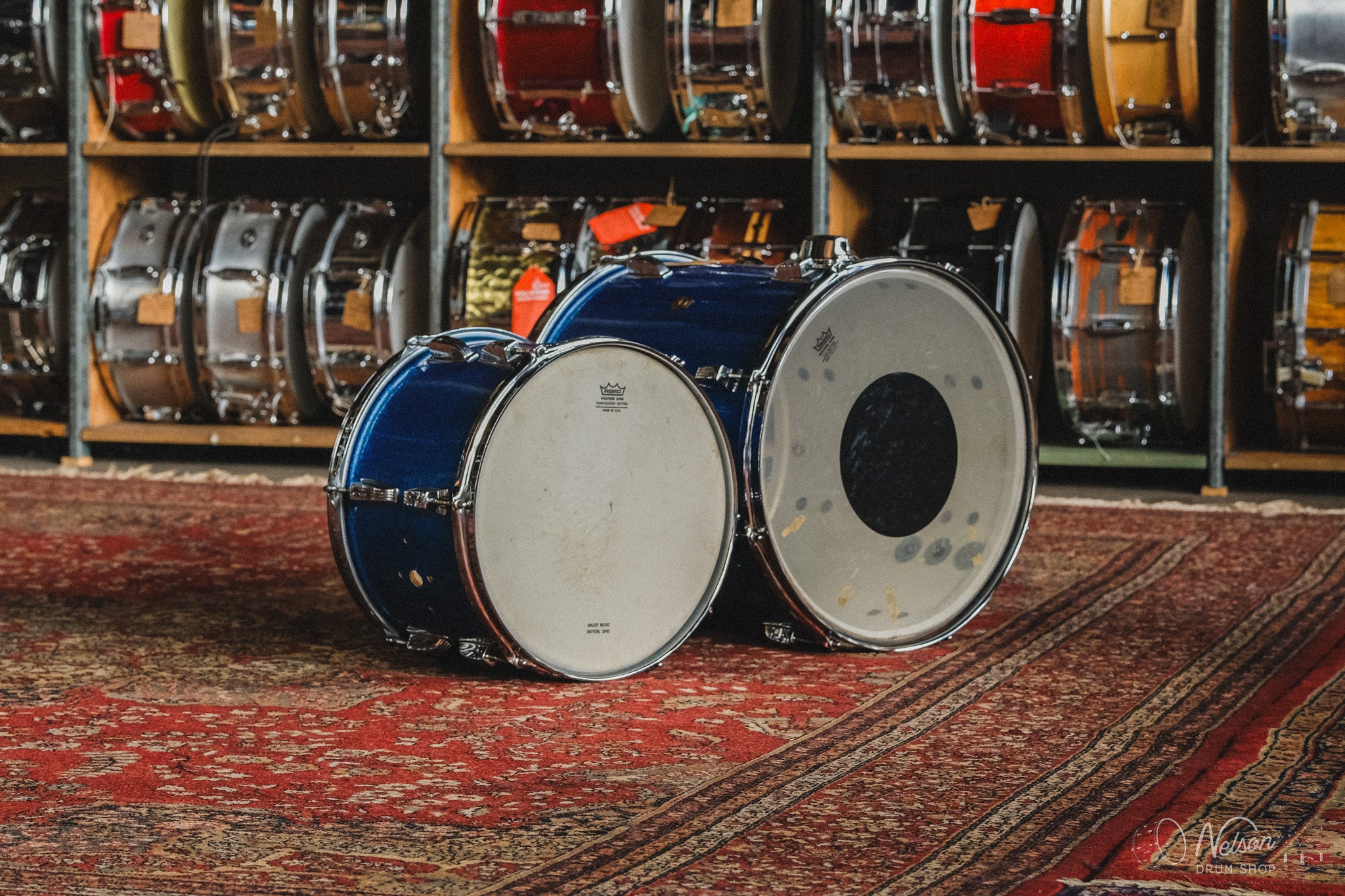 1960s Ludwig Pre-Serial Super Classic in Blue Sparkle - 14x22, 9x13, 16x16