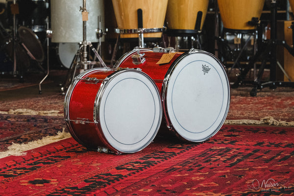 1960s Ludwig 'Clubdate' in Red Sparkle - 14x20, 8x12, 14x14