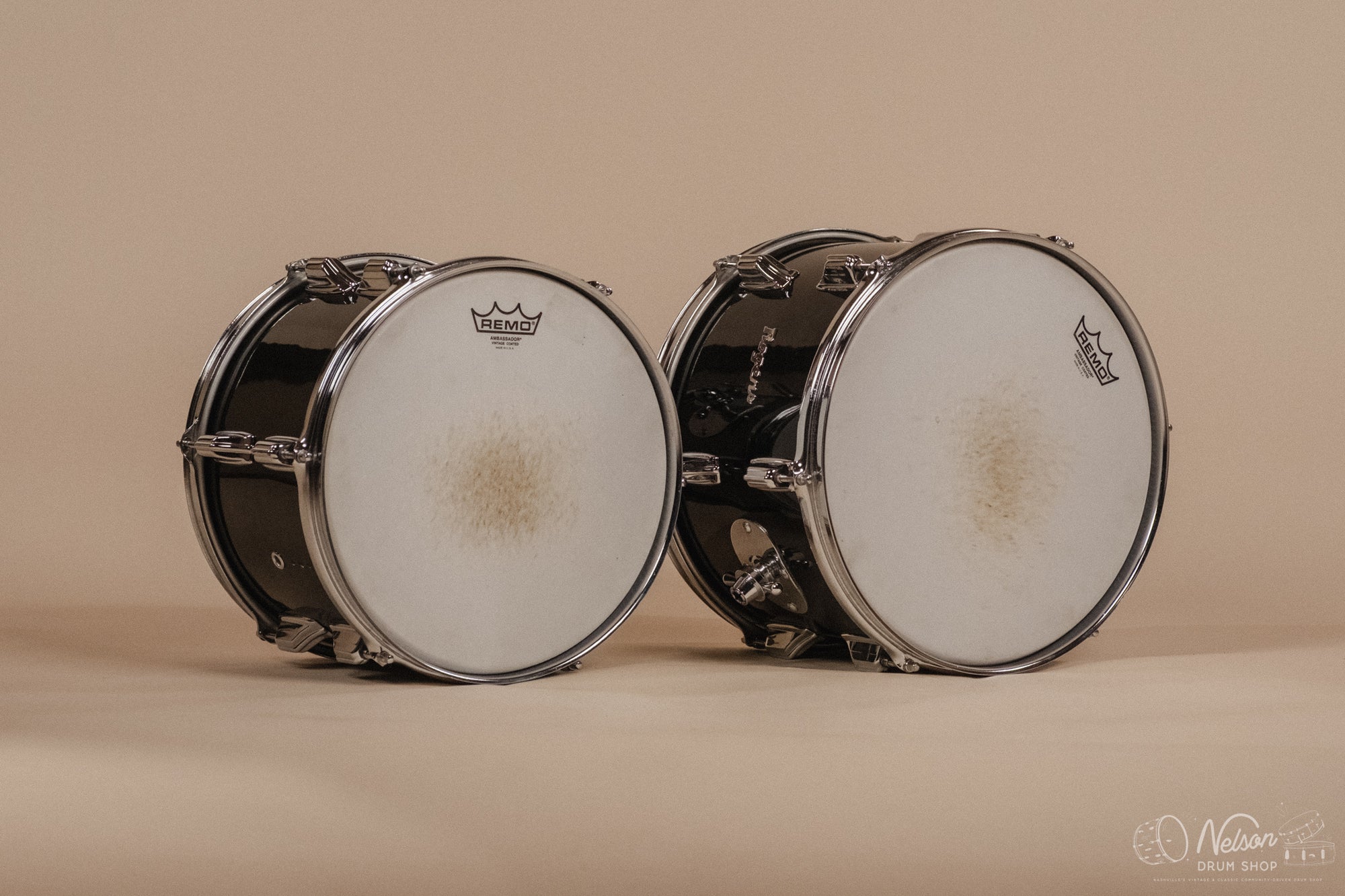 1970s Rogers 'Londoner' Fullerton Era in Jet Black Pearl - 14x24, 8x12, 9x13, 10x14, 16x16