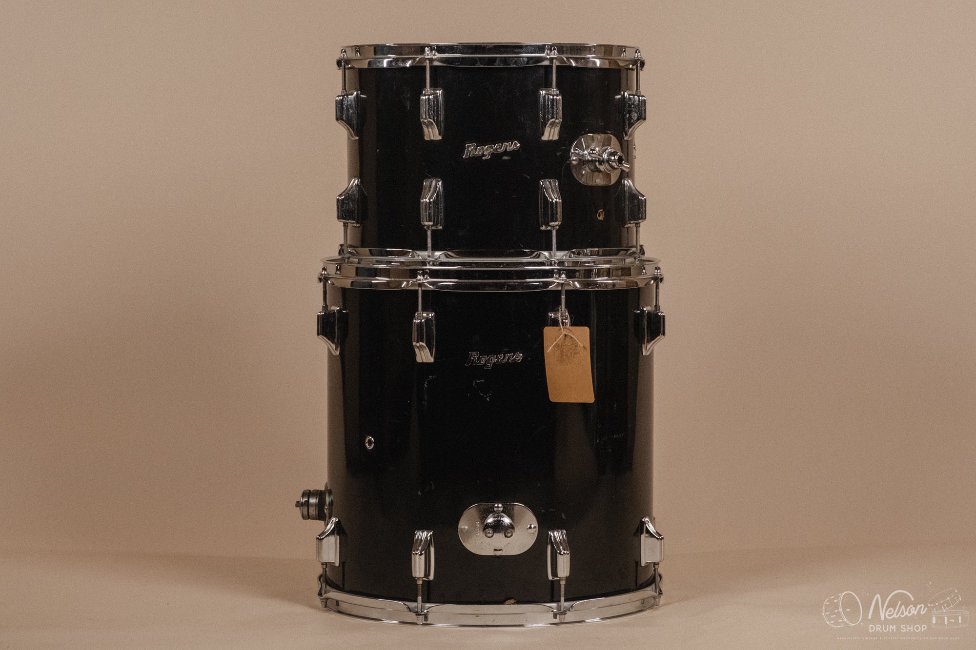 1970s Rogers 'Londoner' Fullerton Era in Jet Black Pearl - 14x24, 8x12, 9x13, 10x14, 16x16