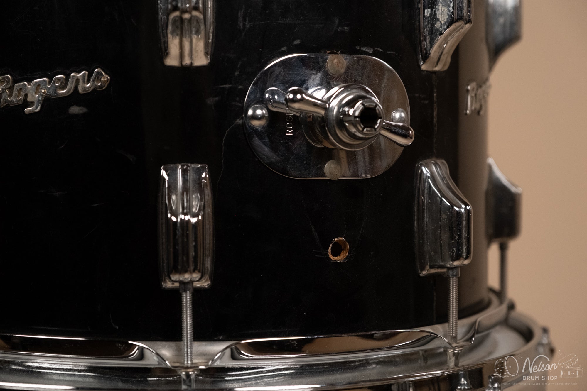 1970s Rogers 'Londoner' Fullerton Era in Jet Black Pearl - 14x24, 8x12, 9x13, 10x14, 16x16