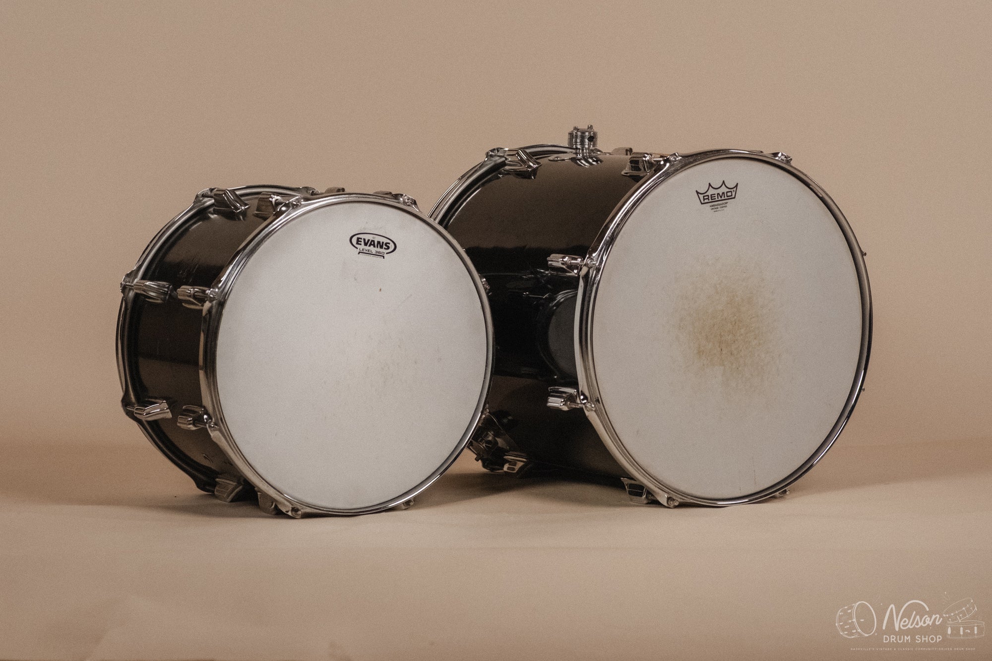 1970s Rogers 'Londoner' Fullerton Era in Jet Black Pearl - 14x24, 8x12, 9x13, 10x14, 16x16