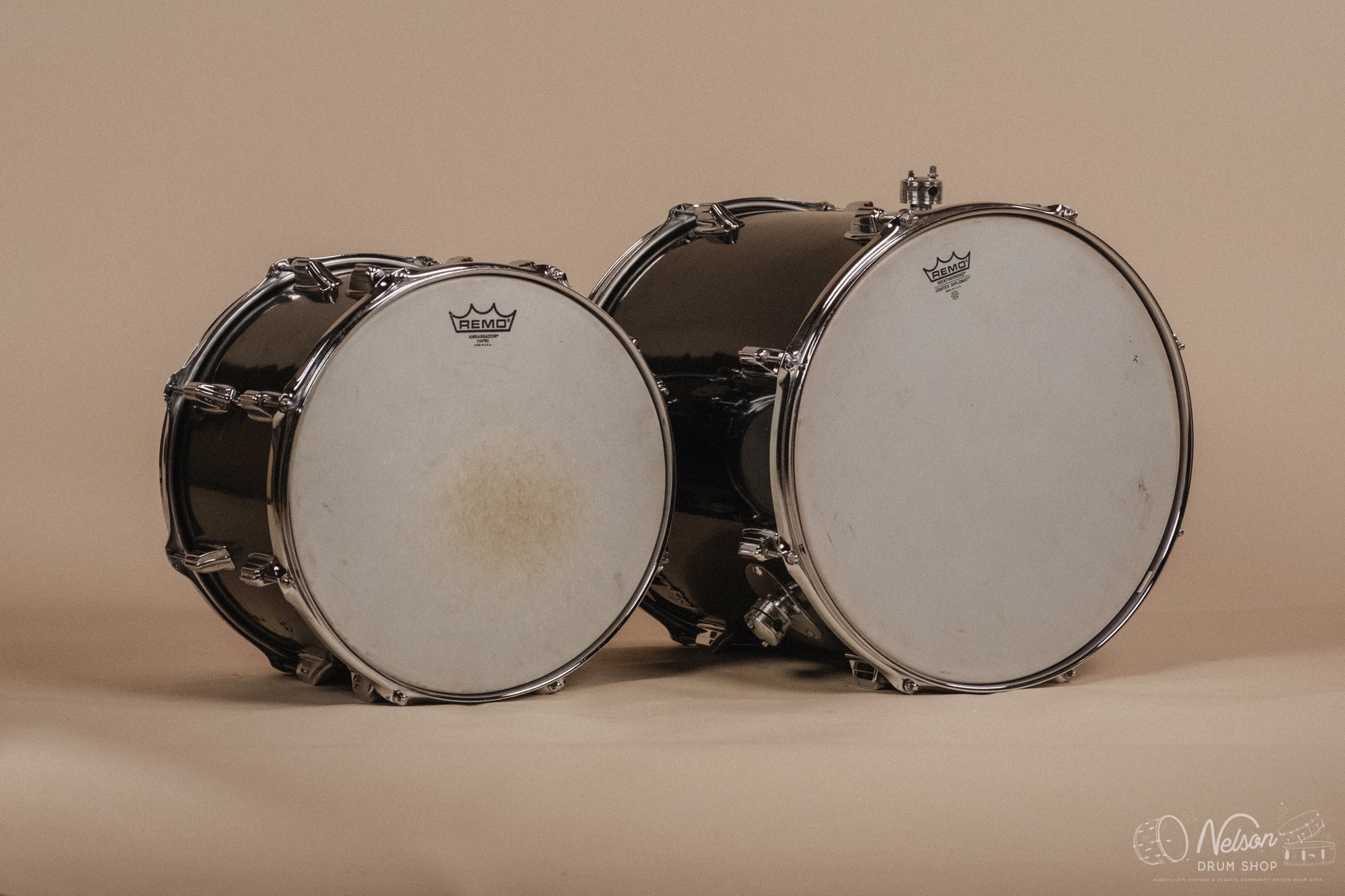 1970s Rogers 'Londoner' Fullerton Era in Jet Black Pearl - 14x24, 8x12, 9x13, 10x14, 16x16