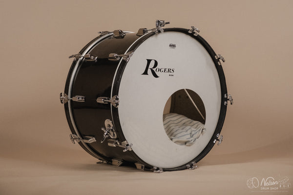 1970s Rogers 'Londoner' Fullerton Era in Jet Black Pearl - 14x24, 8x12, 9x13, 10x14, 16x16