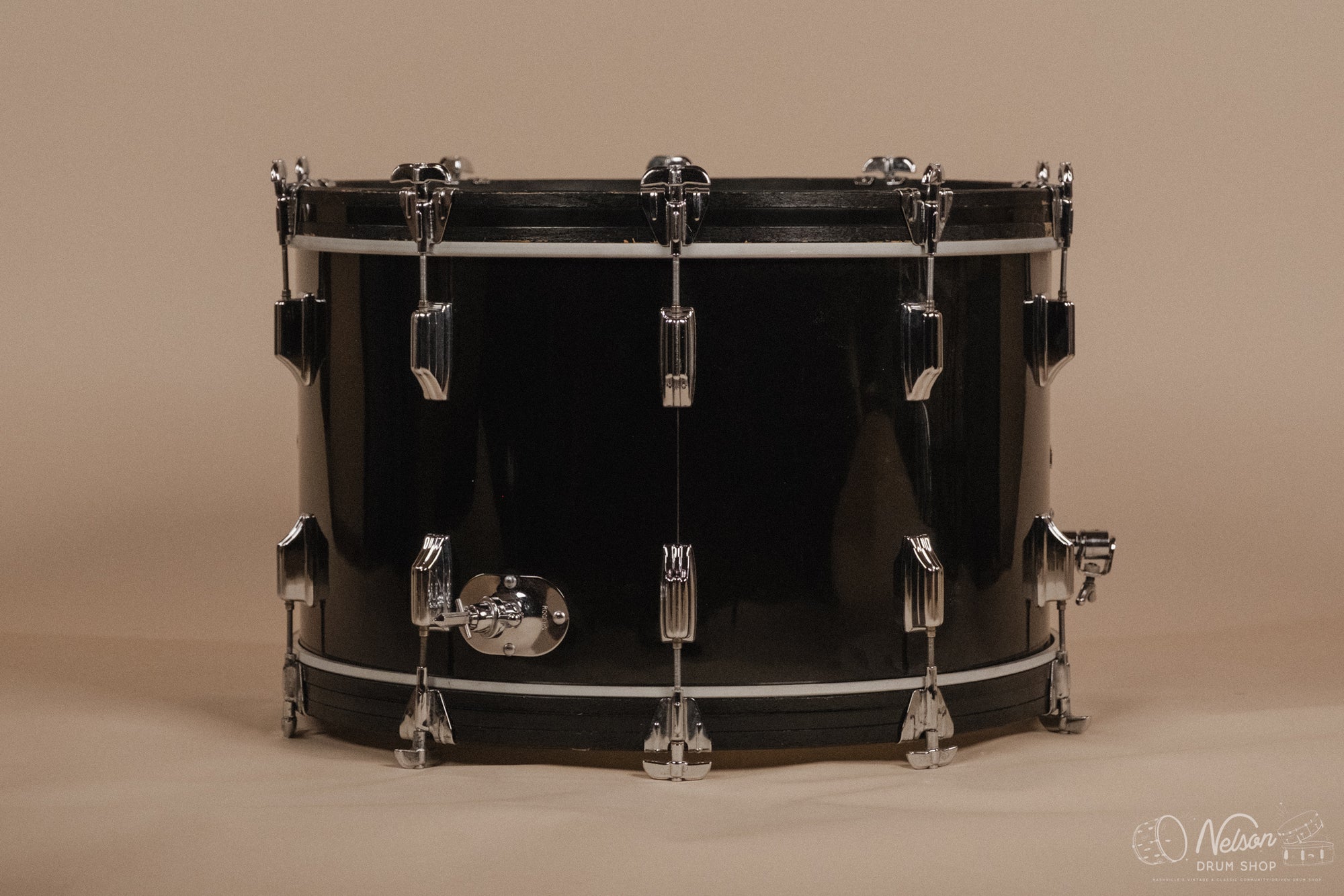 1970s Rogers 'Londoner' Fullerton Era in Jet Black Pearl - 14x24, 8x12, 9x13, 10x14, 16x16