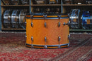 1970s Gretsch Name Band Rewrapped in Gold Satin Flame - 14x22, 9x13, 16x16