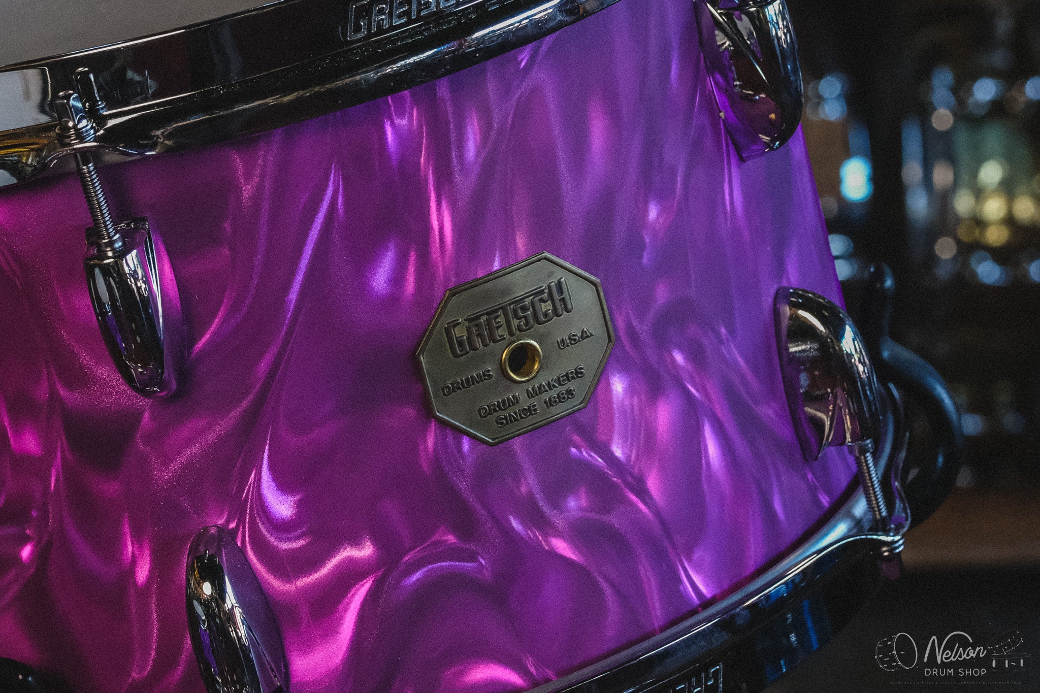 1970s Gretsch Progressive Jazz in Purple Satin Flame - 14x20, 8x12, 14x14