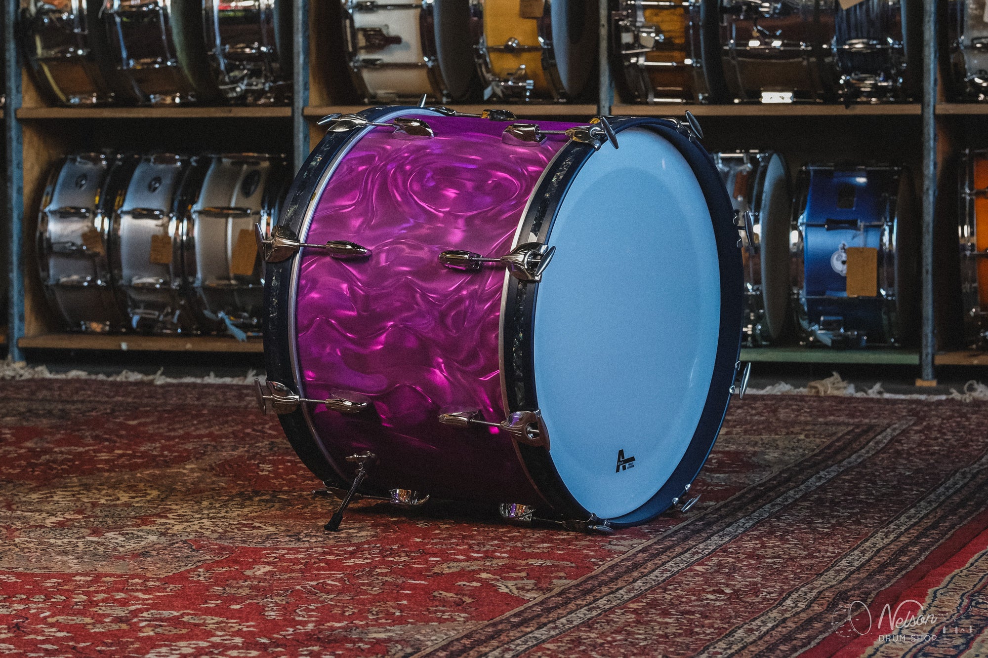 1970s Gretsch Progressive Jazz in Purple Satin Flame - 14x20, 8x12, 14x14