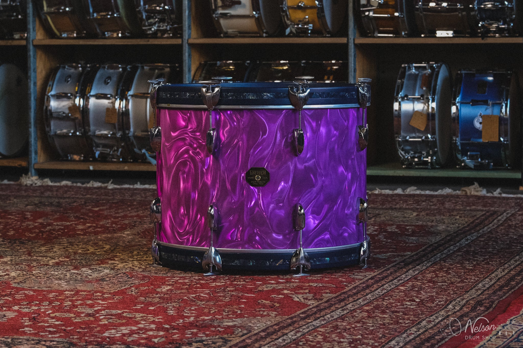 1970s Gretsch Progressive Jazz in Purple Satin Flame - 14x20, 8x12, 14x14