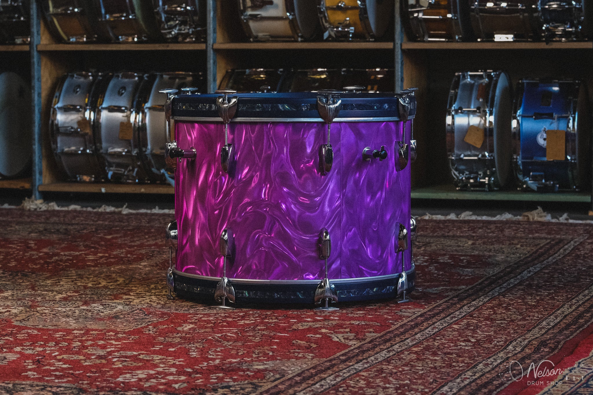 1970s Gretsch Progressive Jazz in Purple Satin Flame - 14x20, 8x12, 14x14