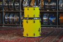 1970s Gretsch Rewrapped in Yellow Gloss - 14x24, 10x14, 16x16, 16x18