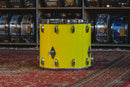 1970s Gretsch Rewrapped in Yellow Gloss - 14x24, 10x14, 16x16, 16x18