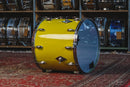 1970s Gretsch Rewrapped in Yellow Gloss - 14x24, 10x14, 16x16, 16x18