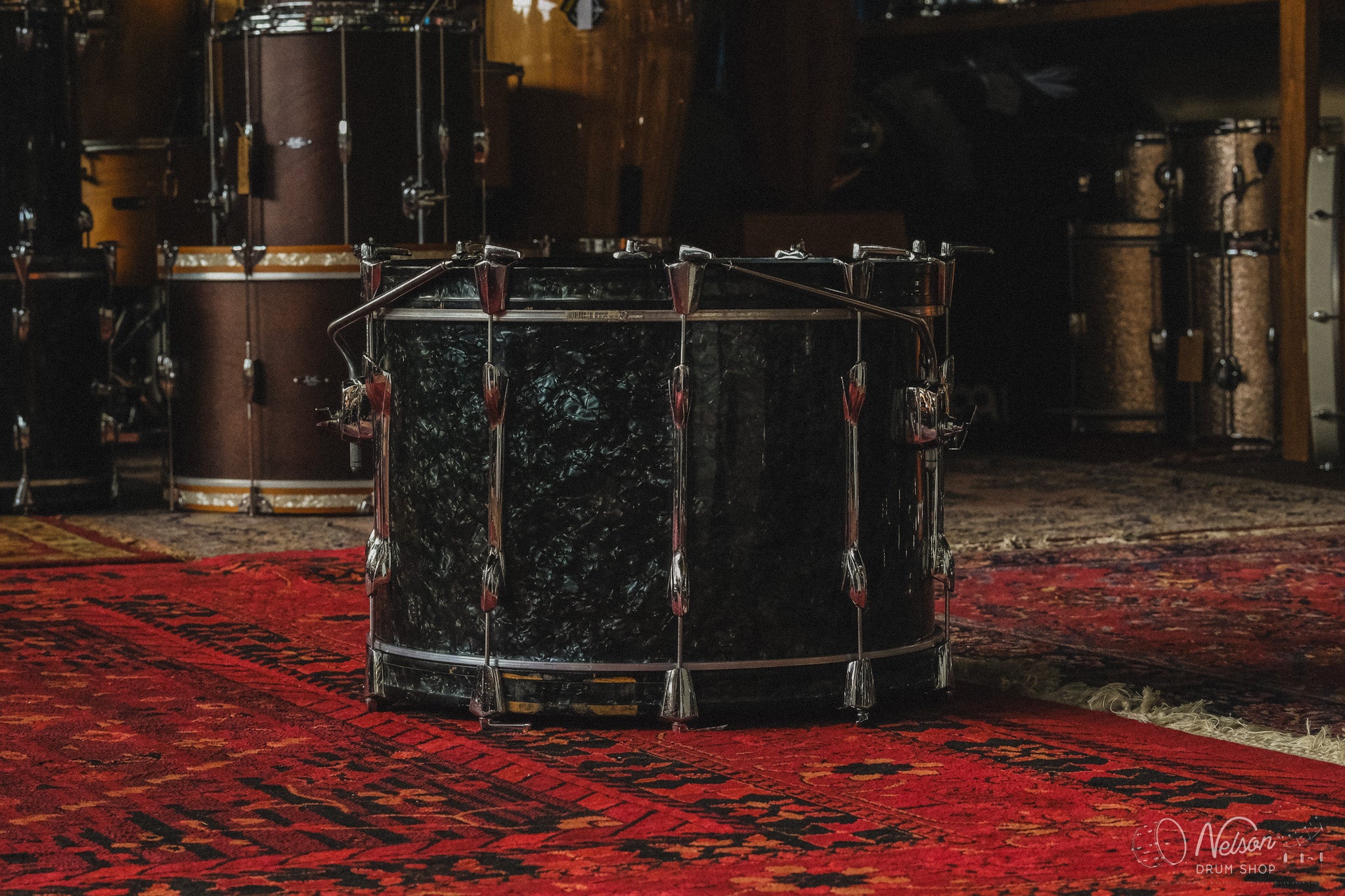 1970s Premier 'Resonator'/ in Black Diamond Pearl - 14x22, 9x13, 16x16, 16x18