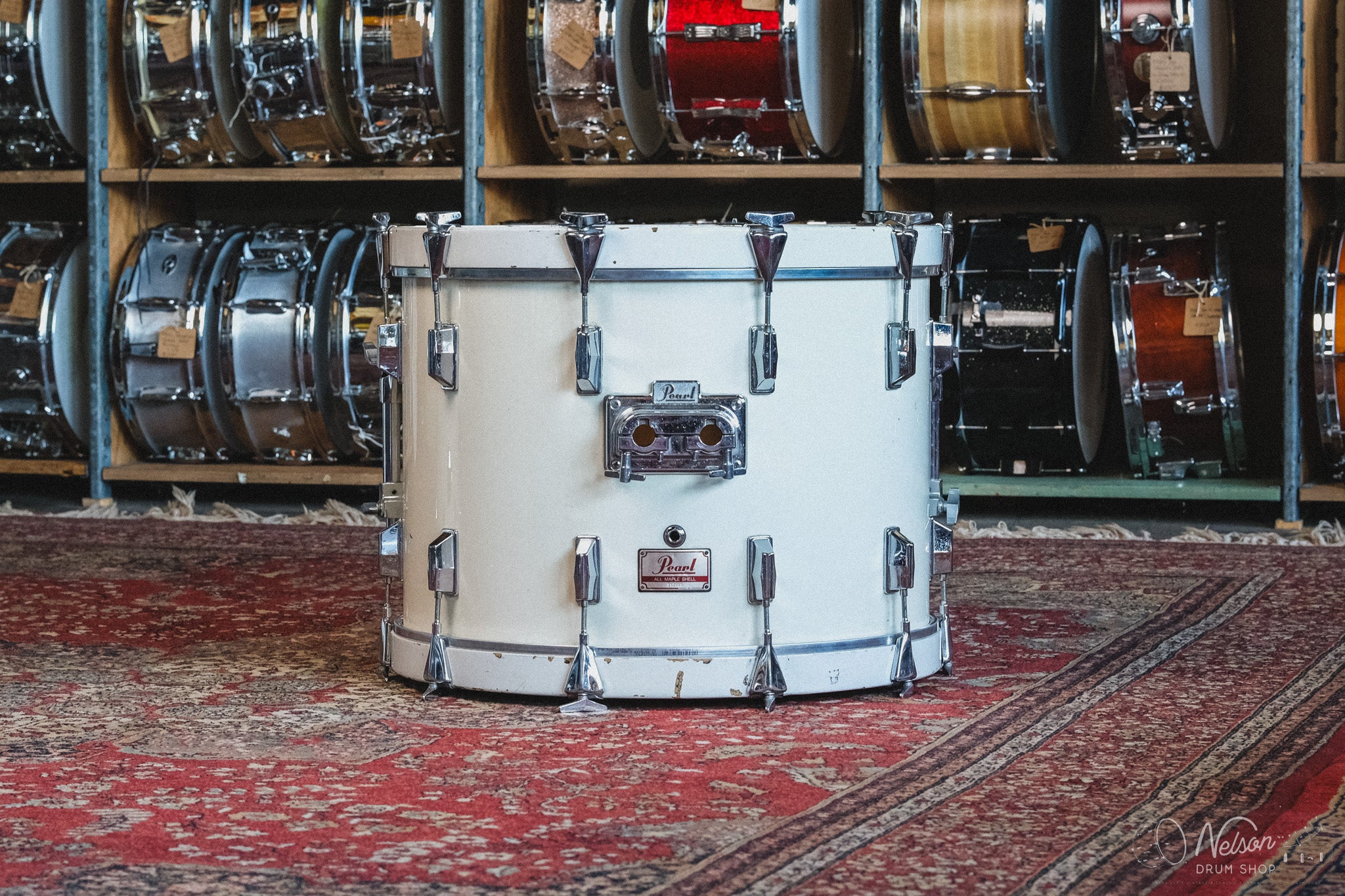 1980s Pearl MLX Maple in Arctic White - 16x22, 9x13, 16x16