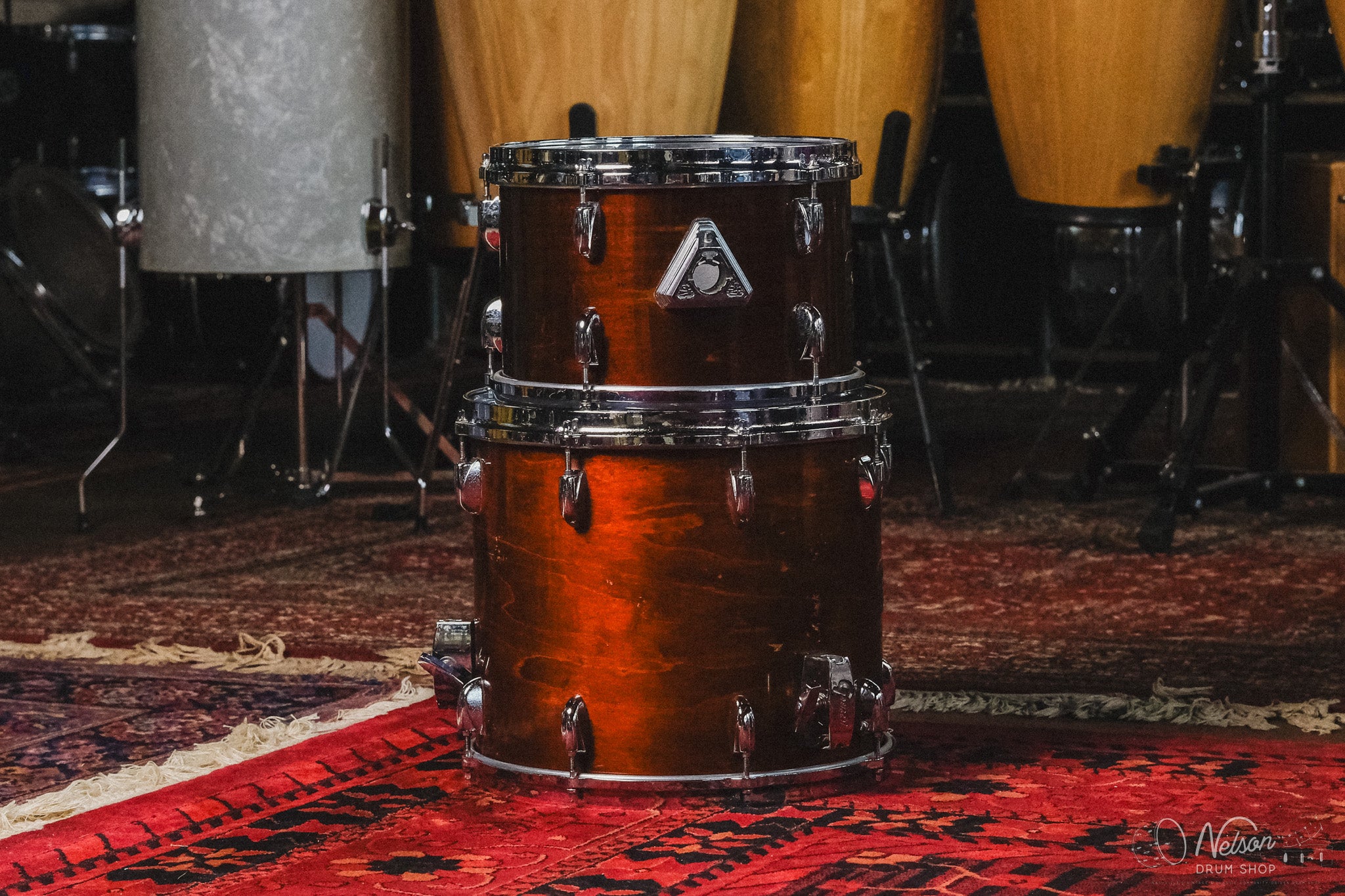 1980s Gretsch Bop in Walnut Lacquer - 14x18, 8x12, 12x14