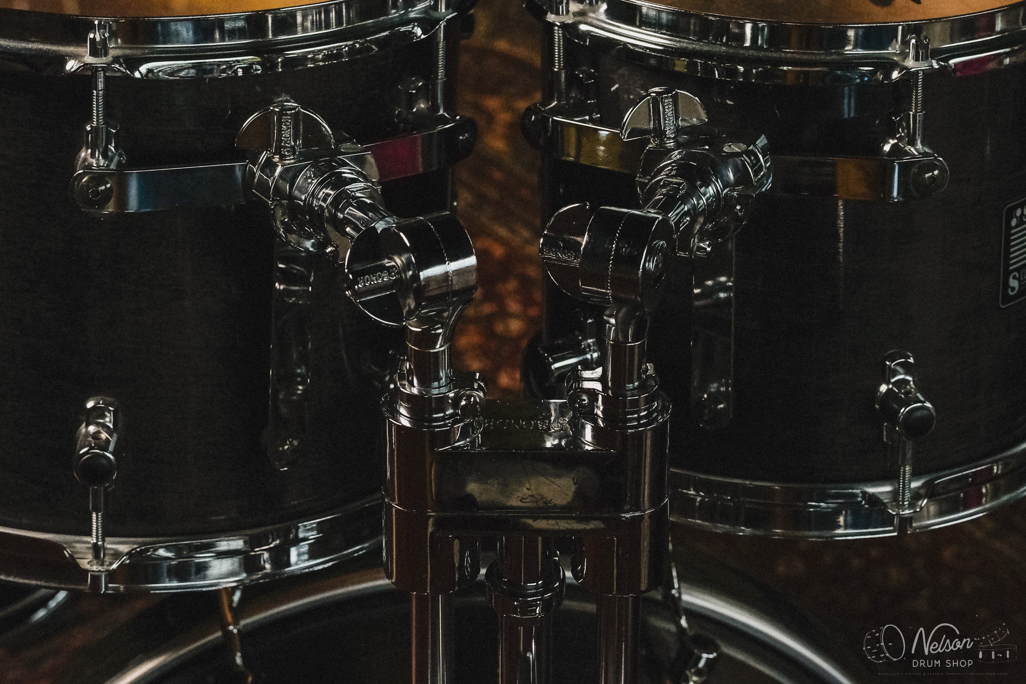 1990s Sonor S-Class Maple in Transparent Black Gloss - 16x22, 9x10, 10x12, 12x14