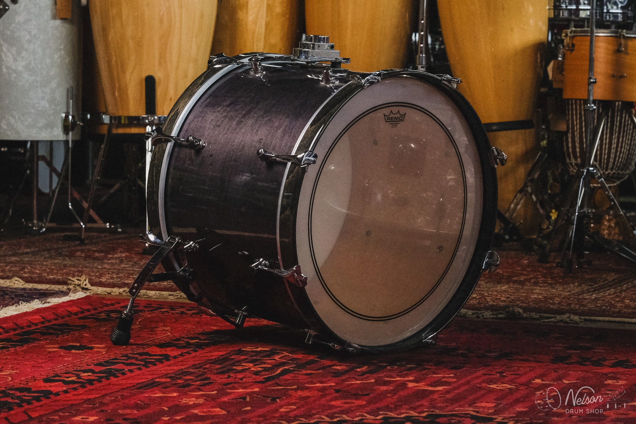 1990s Sonor S-Class Maple in Transparent Black Gloss - 16x22, 9x10, 10x12, 12x14