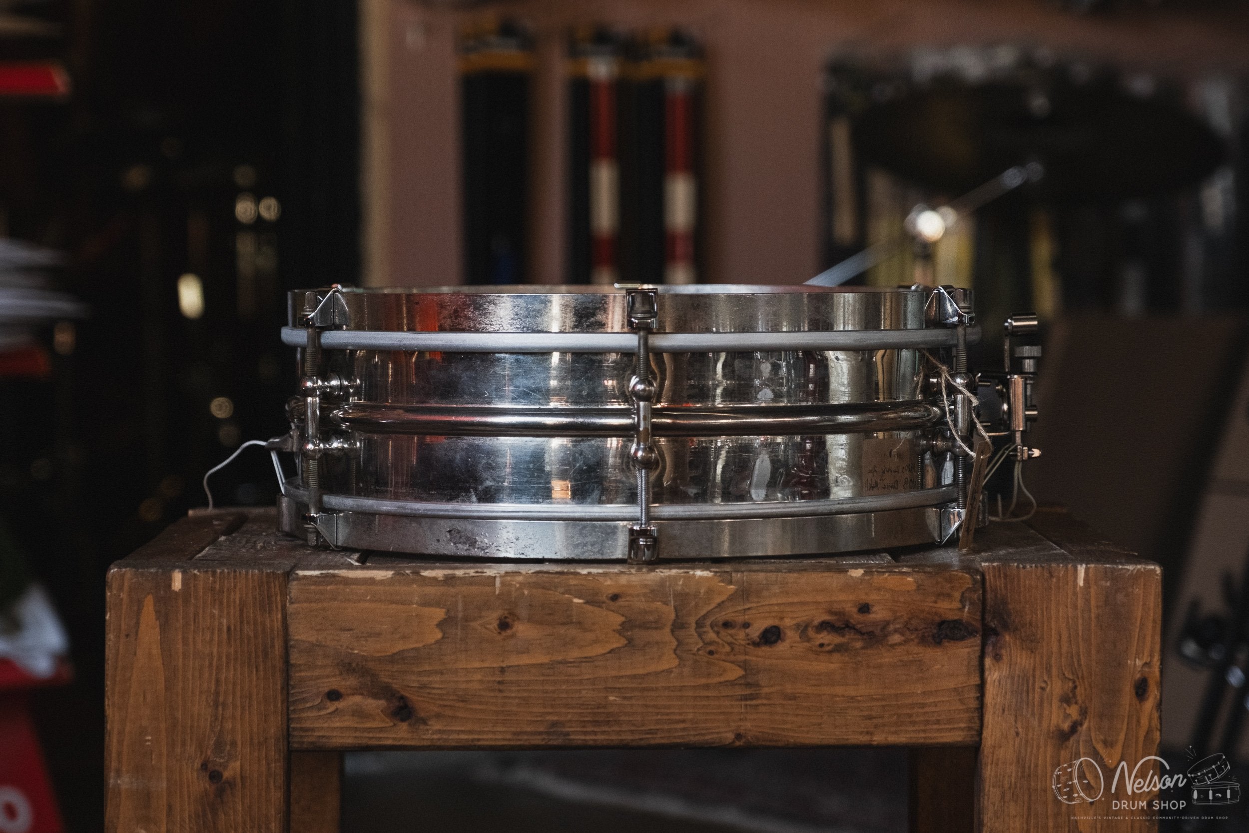 1920s Ludwig 'Dance' 6-lug 2 piece Nickel Over Brass - 4x14