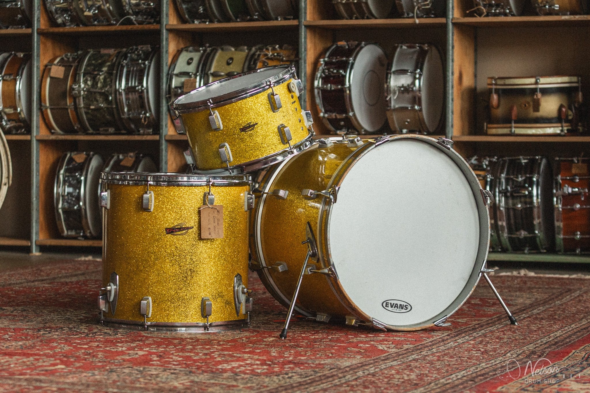 1960s Trixon "Luxus" in Lemon Sparkle - 16x20, 8x13, 16x16