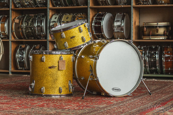 1960s Trixon "Luxus" in Yellow Sparkle - 16x20, 8x13, 16x16