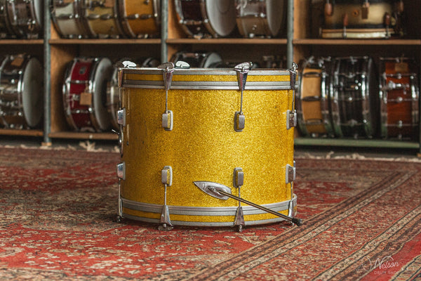 1960s Trixon "Luxus" in Yellow Sparkle - 16x20, 8x13, 16x16