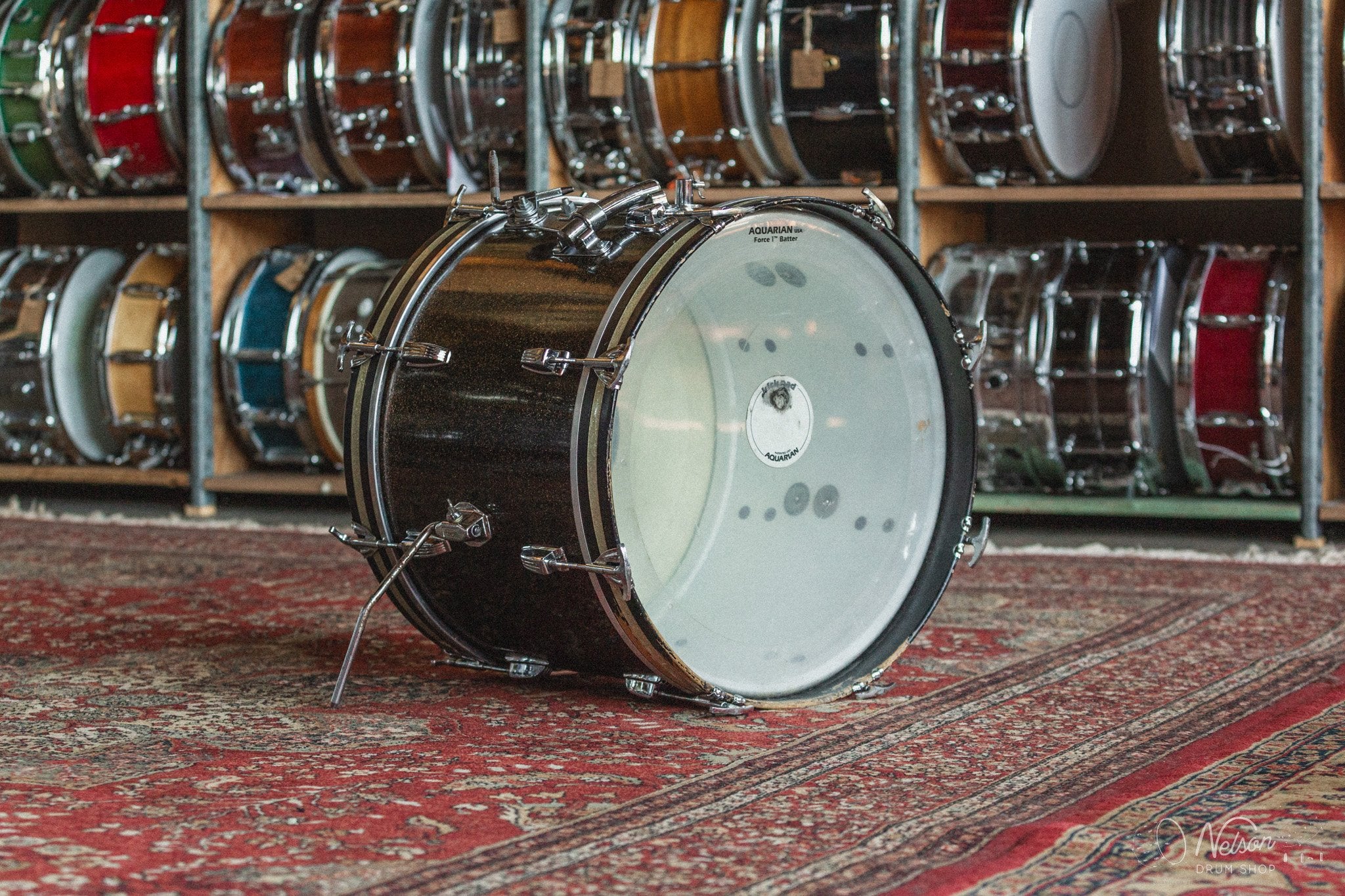 1960's Ludwig in Black Galaxy Sparkle - 14x20, 8x12, 16x16