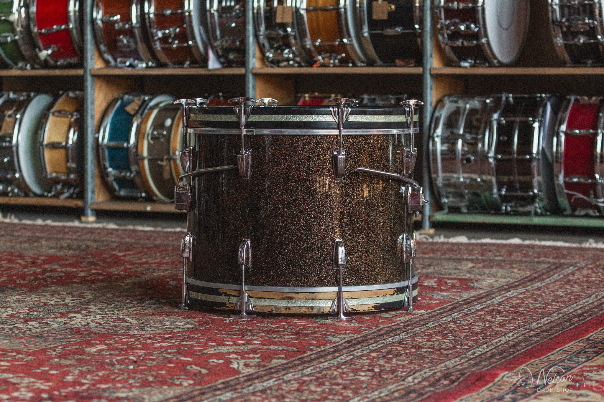 1960's Ludwig in Black Galaxy Sparkle - 14x20, 8x12, 16x16