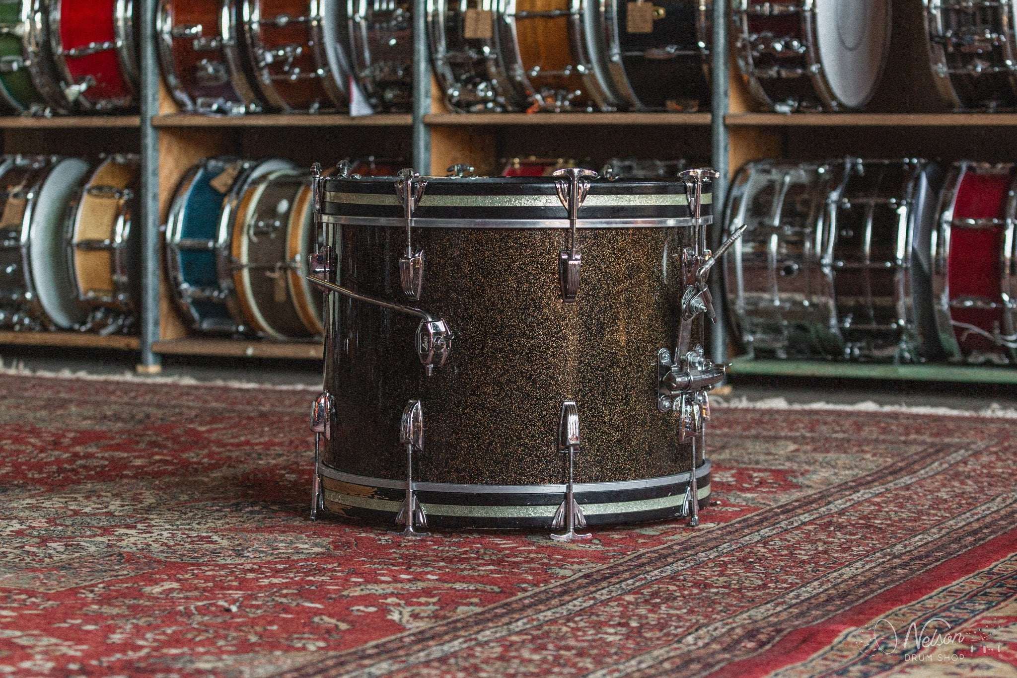 1960's Ludwig in Black Galaxy Sparkle - 14x20, 8x12, 16x16