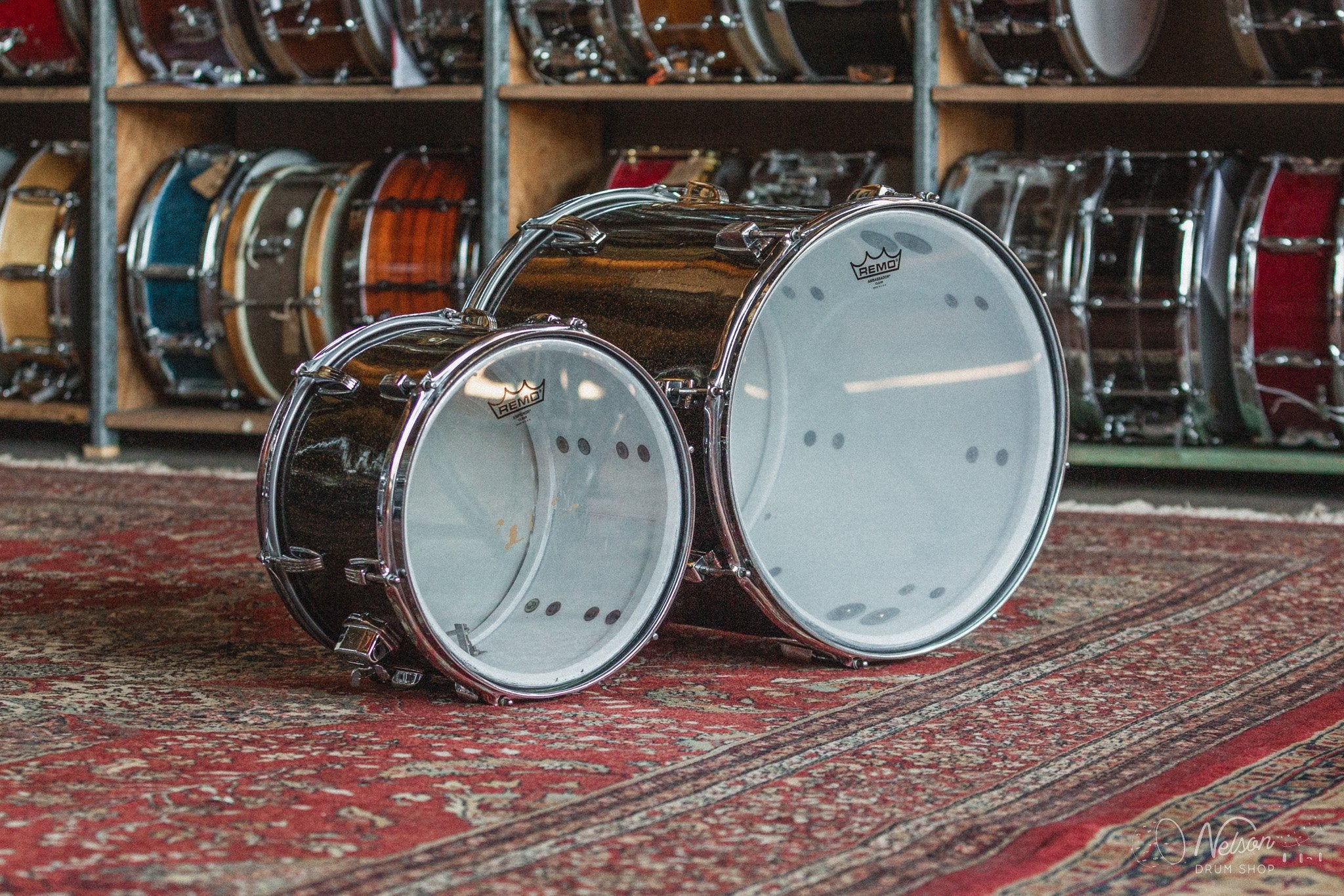 1960's Ludwig in Black Galaxy Sparkle - 14x20, 8x12, 16x16