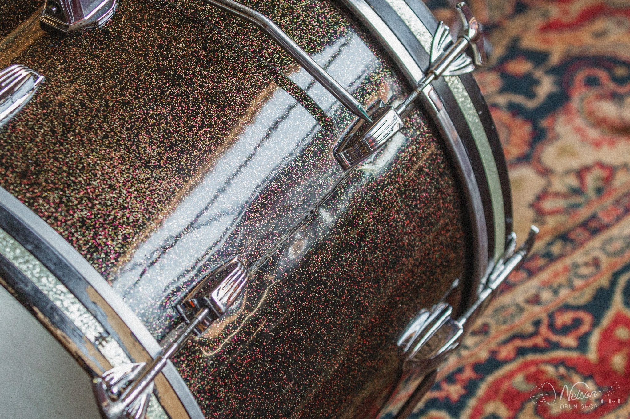 1960's Ludwig in Black Galaxy Sparkle - 14x20, 8x12, 16x16