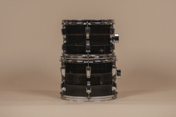 1970s Ludwig 'Tivoli' Vistalite in Smoke - 14x22, 8x12, 9x13, 16x16