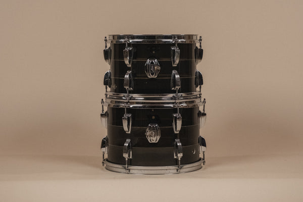 1970s Ludwig 'Tivoli' Vistalite in Smoke - 14x22, 8x12, 9x13, 16x16