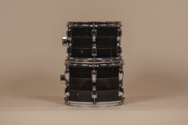 1970s Ludwig 'Tivoli' Vistalite in Smoke - 14x22, 8x12, 9x13, 16x16