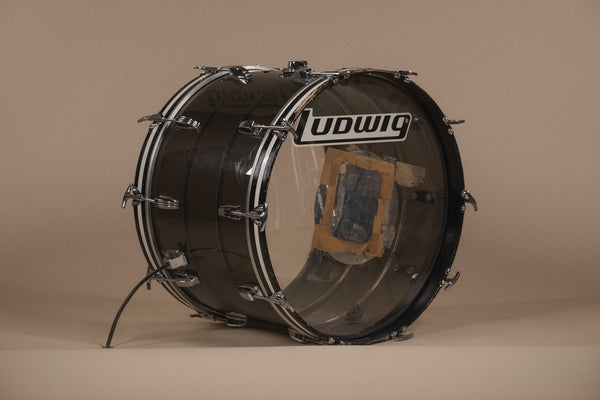 1970s Ludwig 'Tivoli' Vistalite in Smoke - 14x22, 8x12, 9x13, 16x16