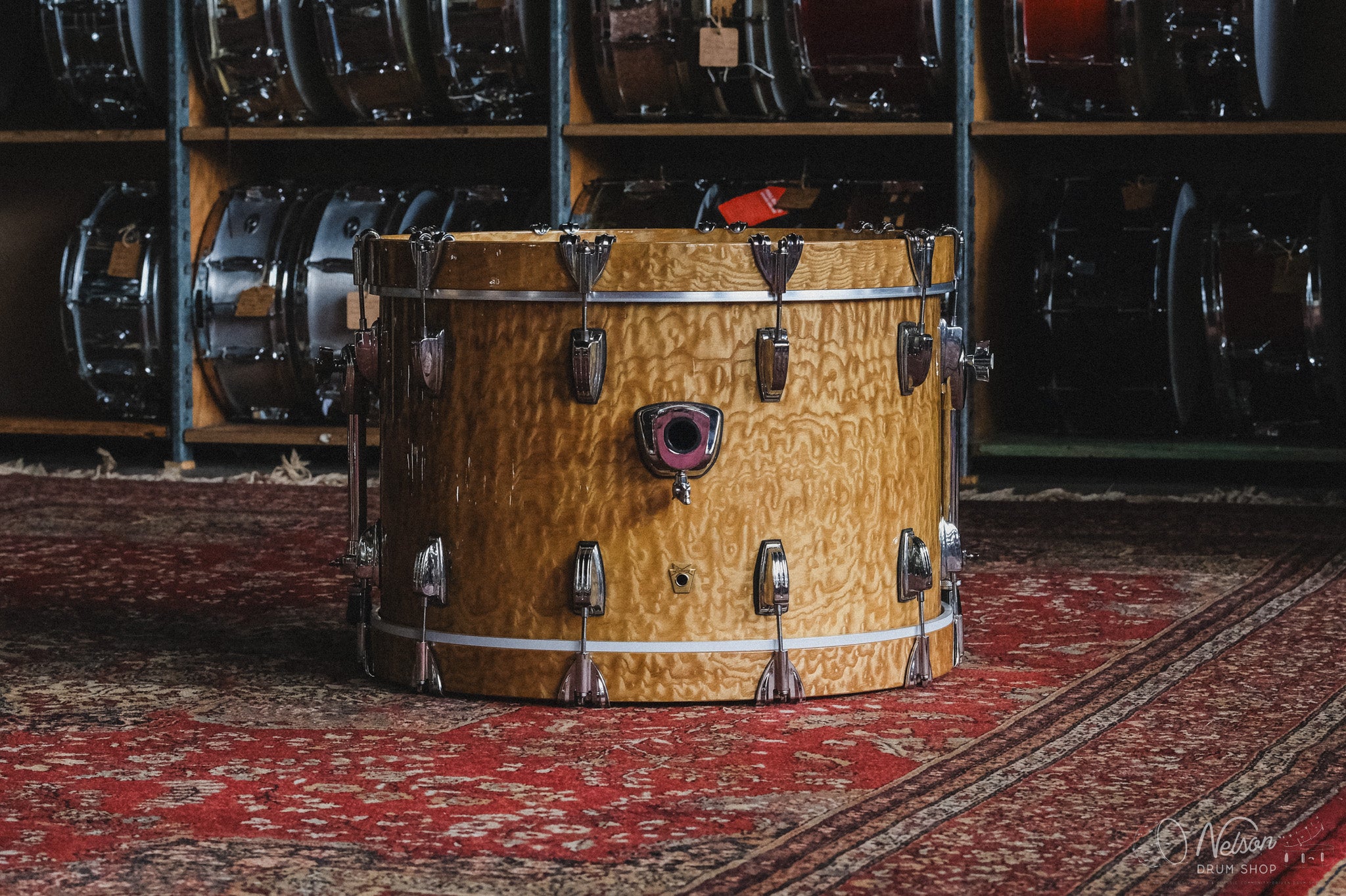 Used Ludwig Legacy Maple Custom Outfit in Exotic Birdseye Maple Finish - 14x22, 7x10, 8x12, 14x14, 16x16