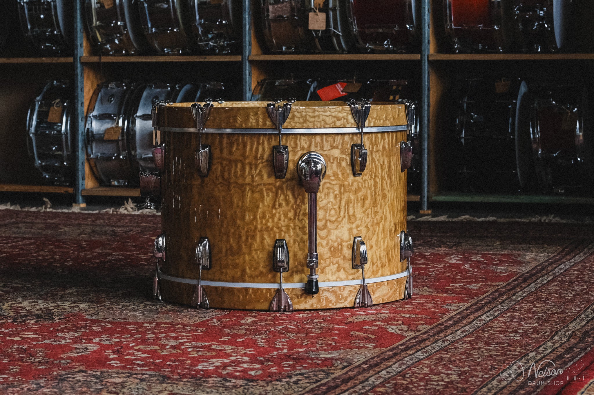 Used Ludwig Legacy Maple Custom Outfit in Exotic Birdseye Maple Finish - 14x22, 7x10, 8x12, 14x14, 16x16