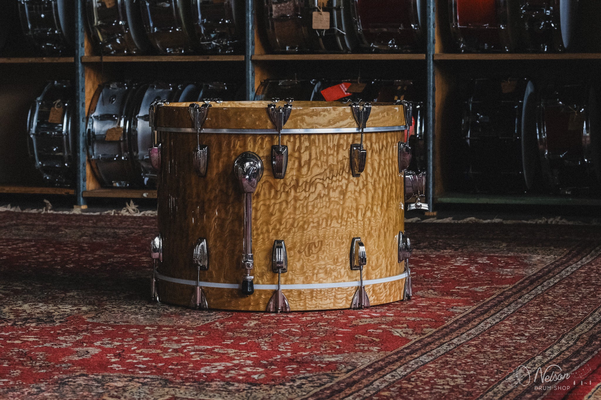 Used Ludwig Legacy Maple Custom Outfit in Exotic Birdseye Maple Finish - 14x22, 7x10, 8x12, 14x14, 16x16