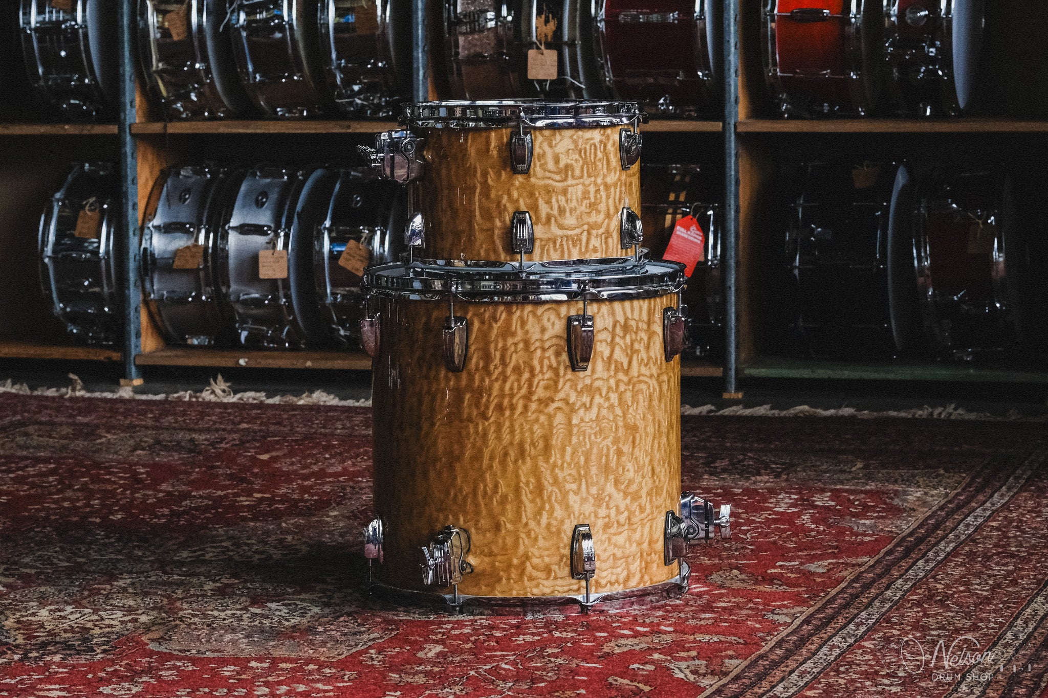 Used Ludwig Legacy Maple Custom Outfit in Exotic Birdseye Maple Finish - 14x22, 7x10, 8x12, 14x14, 16x16