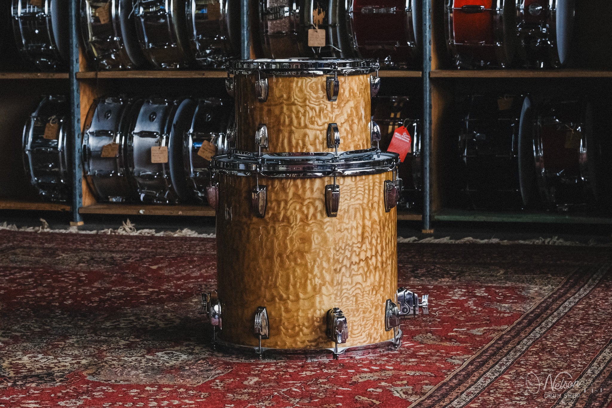 Used Ludwig Legacy Maple Custom Outfit in Exotic Birdseye Maple Finish - 14x22, 7x10, 8x12, 14x14, 16x16