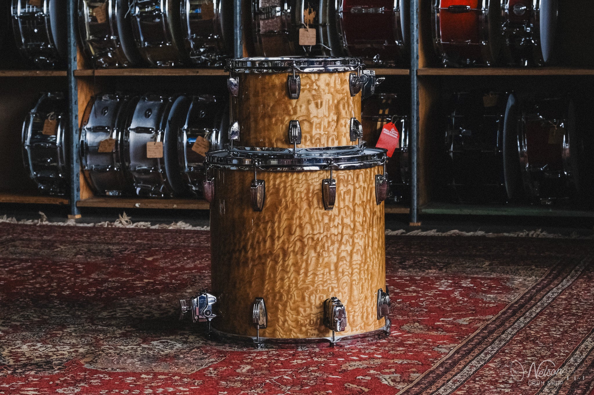 Used Ludwig Legacy Maple Custom Outfit in Exotic Birdseye Maple Finish - 14x22, 7x10, 8x12, 14x14, 16x16