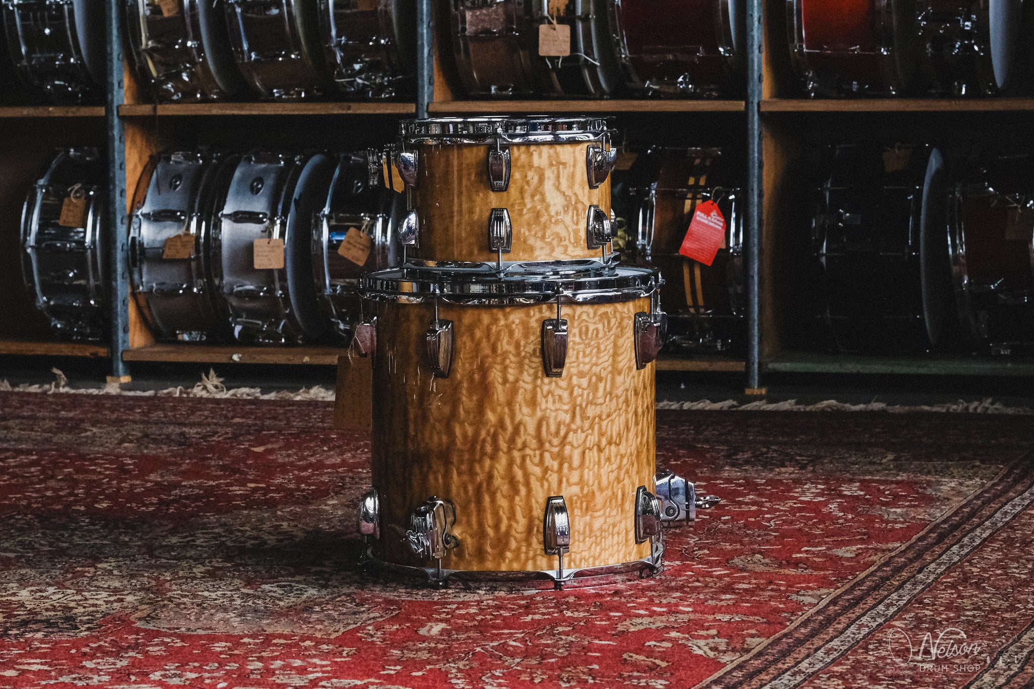 Used Ludwig Legacy Maple Custom Outfit in Exotic Birdseye Maple Finish - 14x22, 7x10, 8x12, 14x14, 16x16