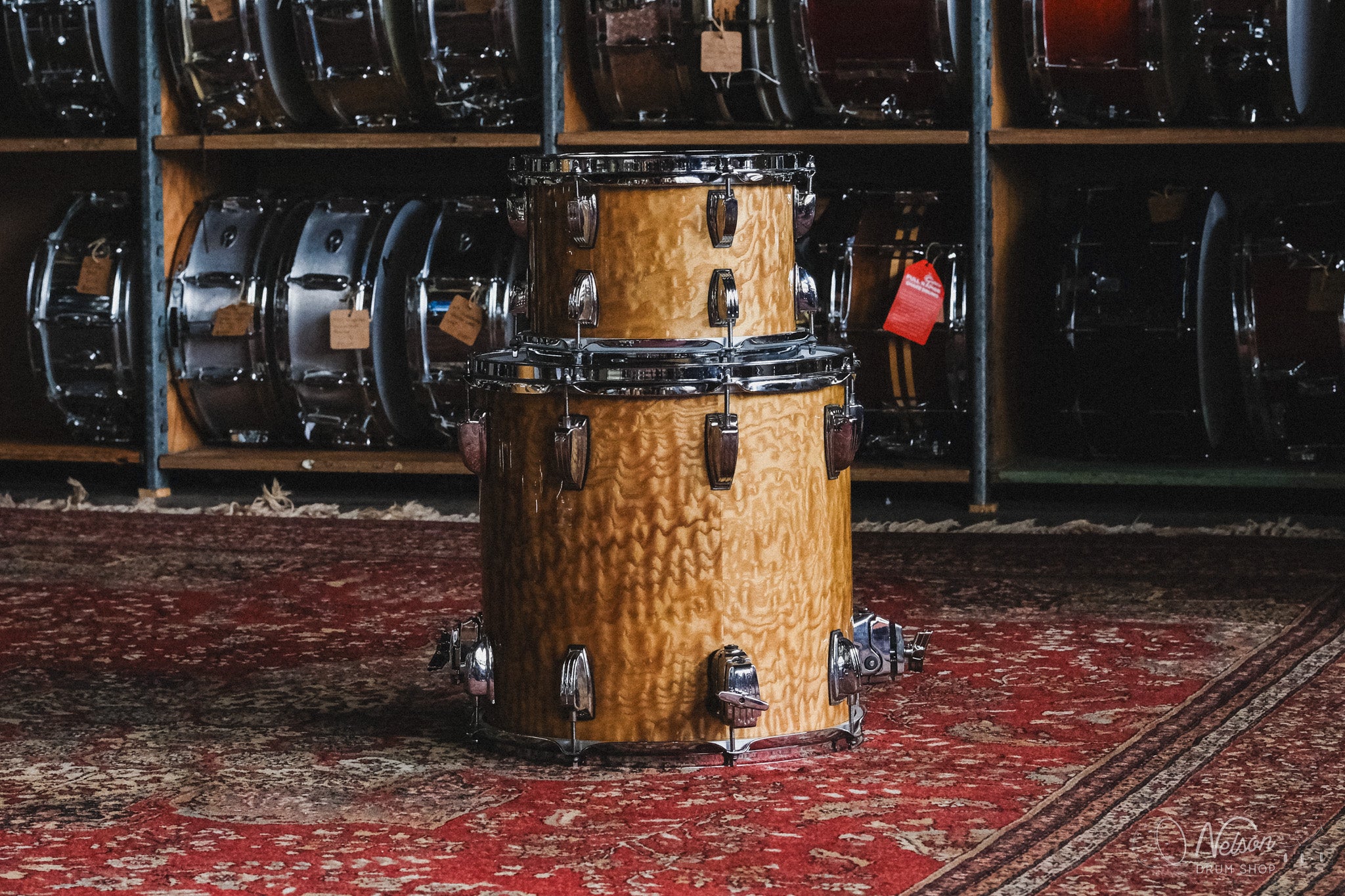 Used Ludwig Legacy Maple Custom Outfit in Exotic Birdseye Maple Finish - 14x22, 7x10, 8x12, 14x14, 16x16