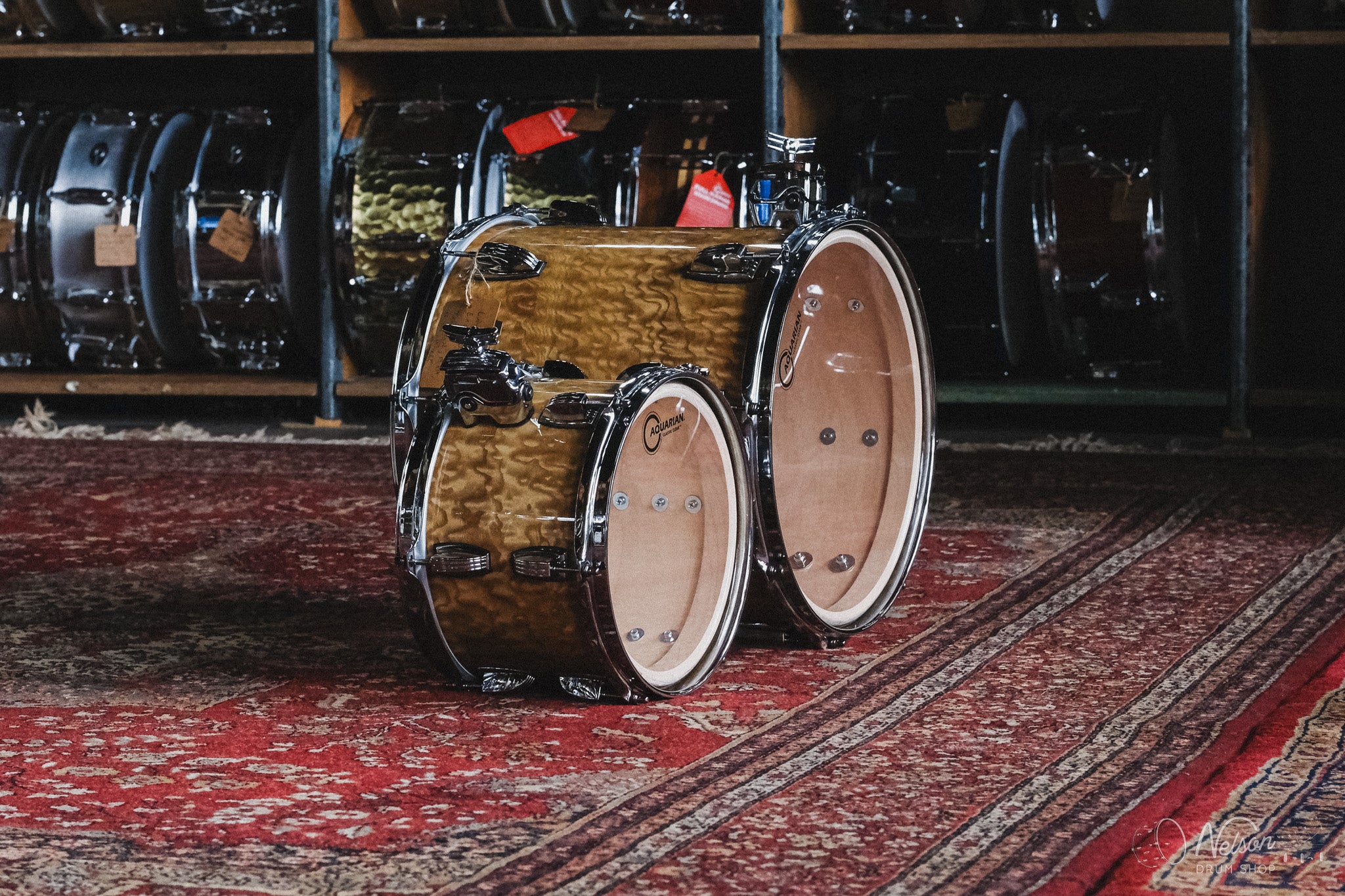 Used Ludwig Legacy Maple Custom Outfit in Exotic Birdseye Maple Finish - 14x22, 7x10, 8x12, 14x14, 16x16