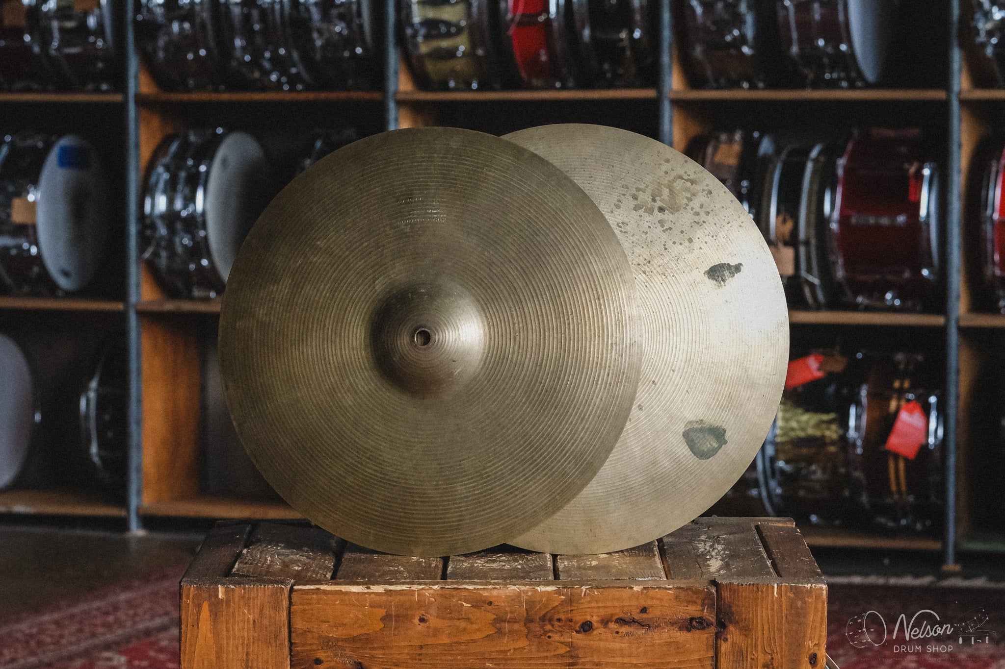 1960s Paiste Formula 602 Solid Stamp Hi Hats - 14"