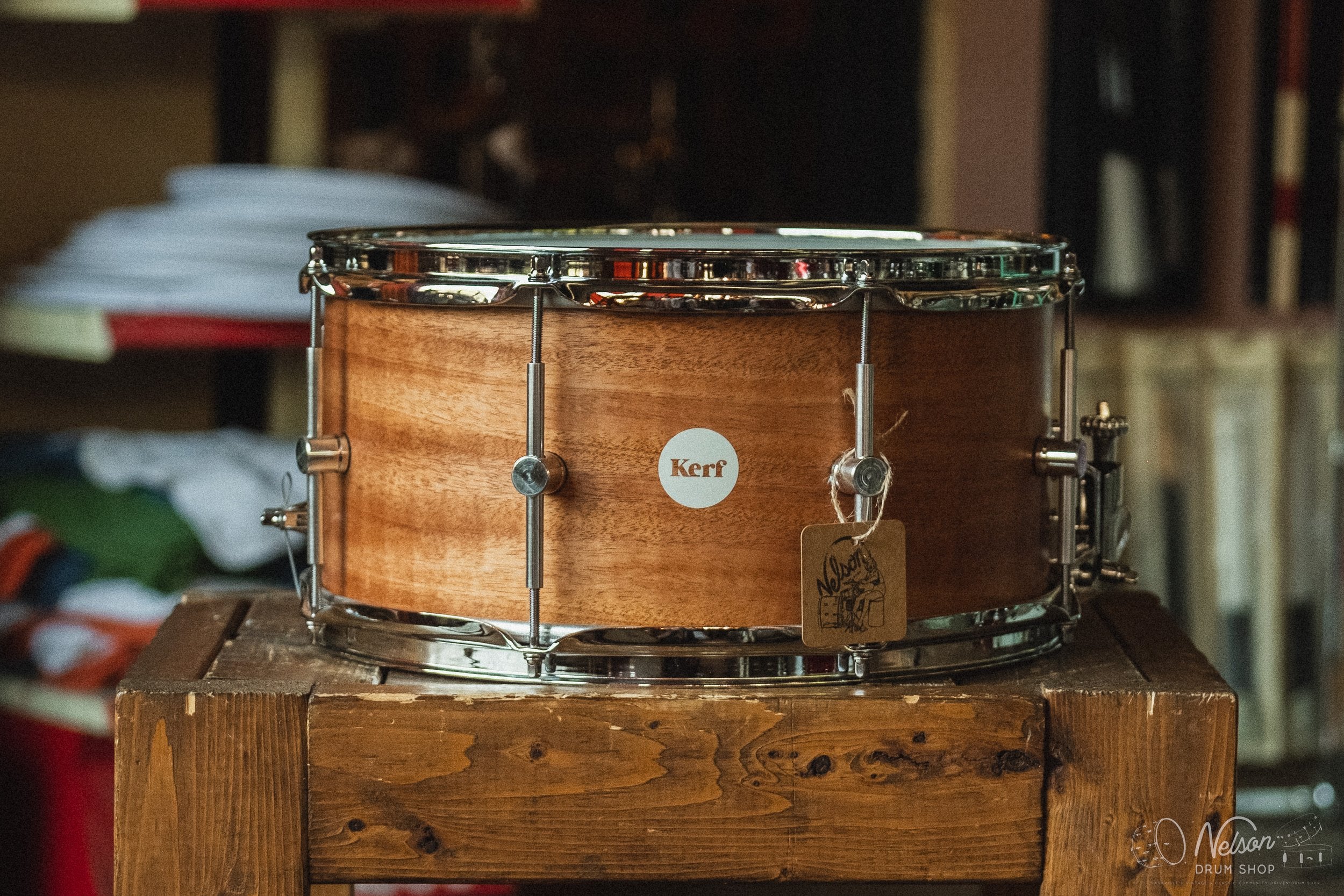 Kerf Drums Ribbon Mahogany in Natural - 7x14