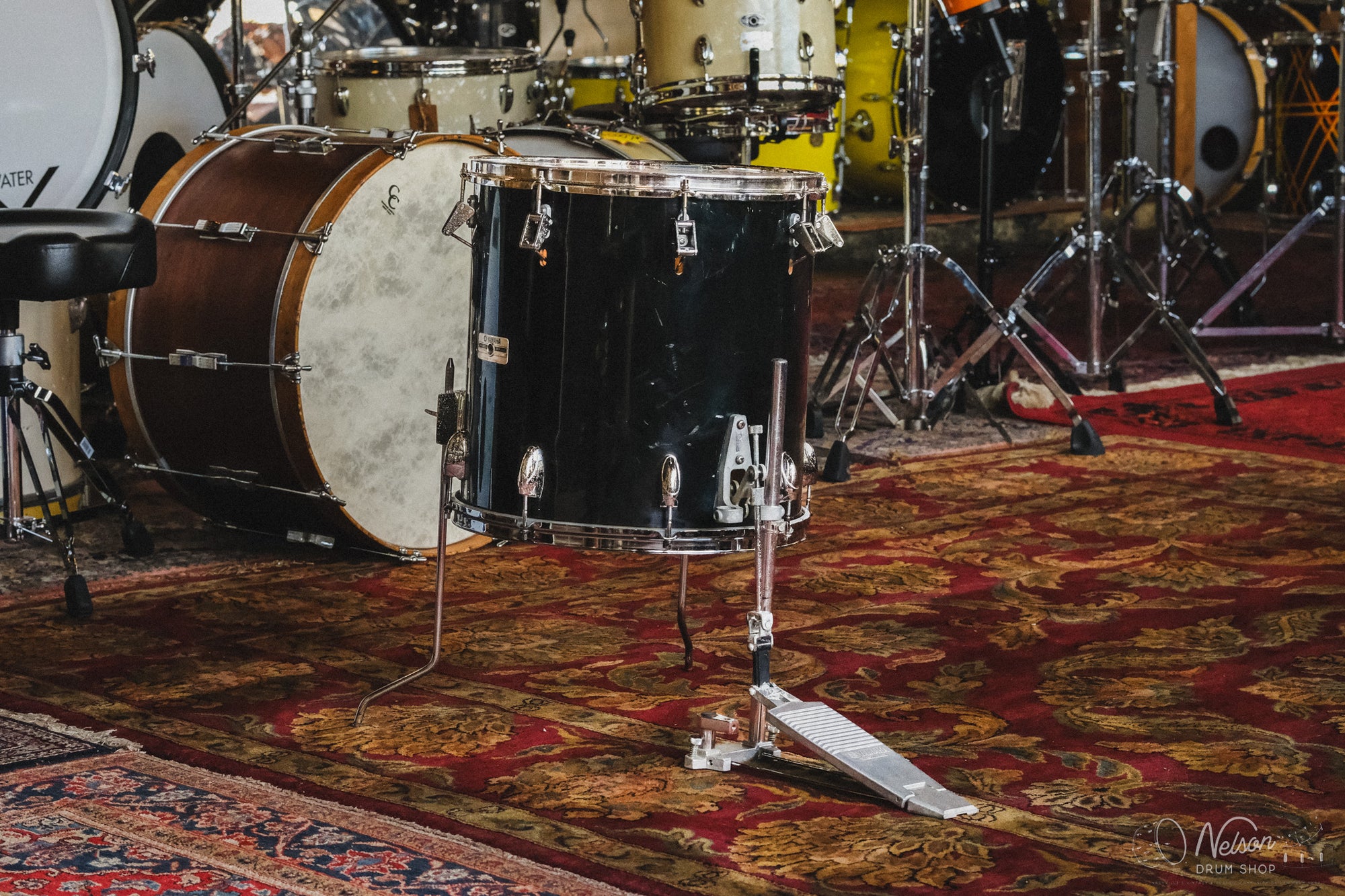 1980s Yamaha Timpani Floor Tom in Piano Black- 16x16