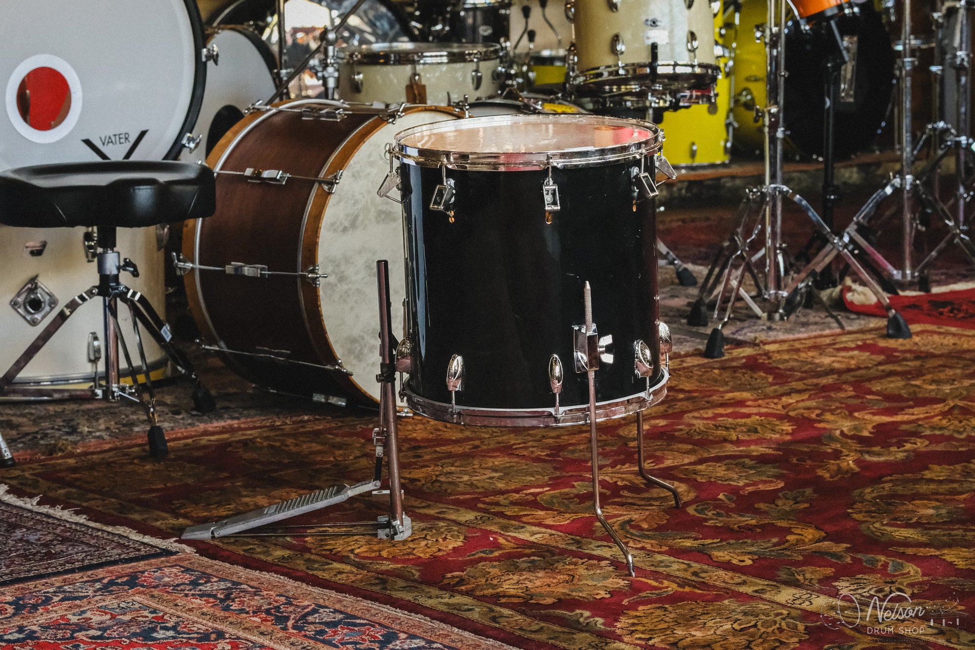 1980s Yamaha Timpani Floor Tom in Piano Black- 16x16